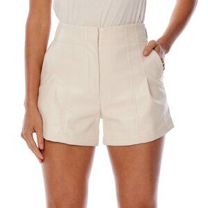 LBLC The Label Tanya Faux Leather Short in Creme Size M